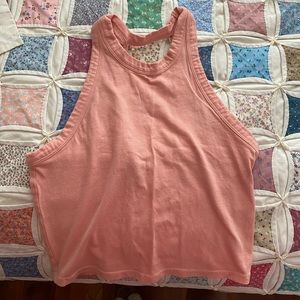 Pink Halter Cropped Tank - Size Smal